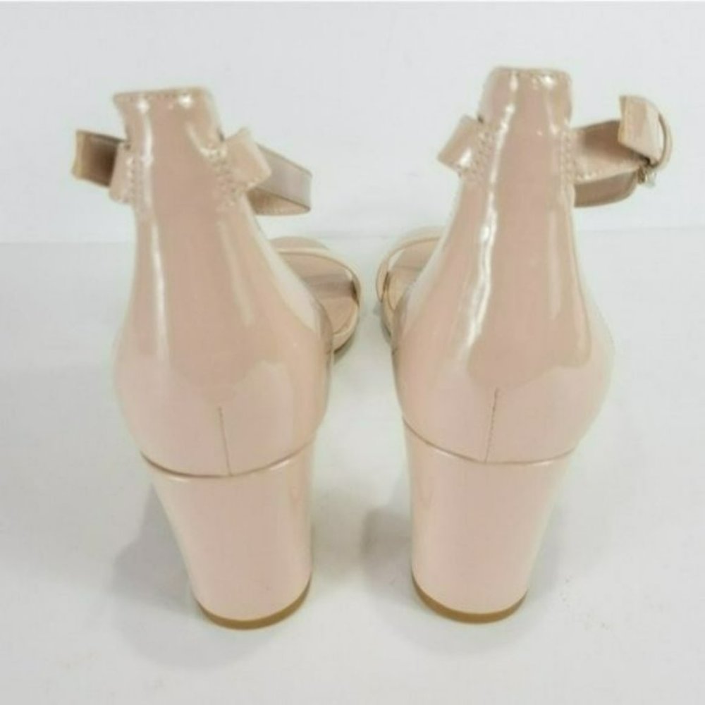 Nine West Pruce Ankle Strap Block Heel Sandals -Natural - Picture 9 of 11